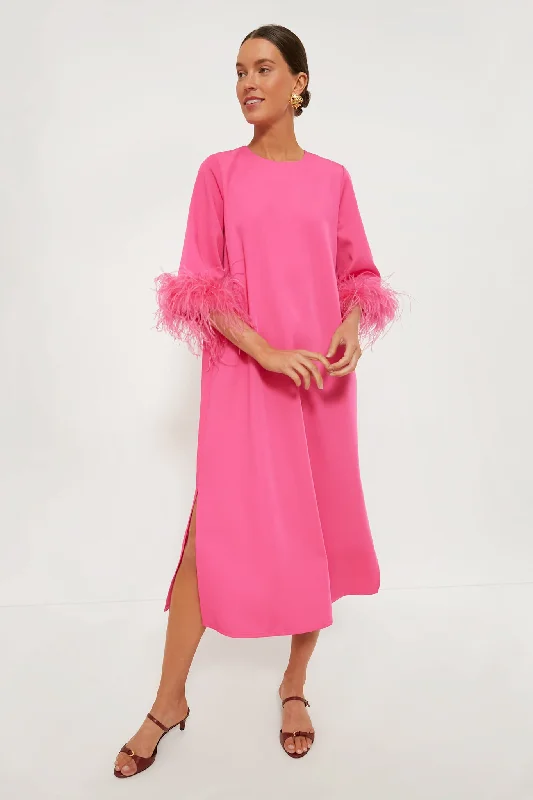 Hot Pink Feather Jamie Dress