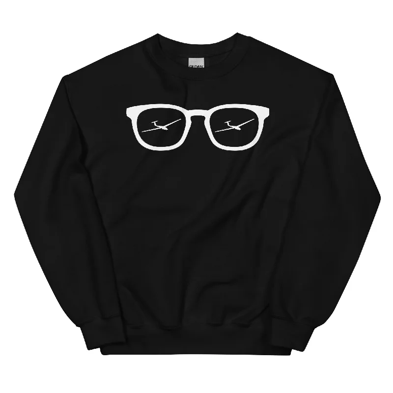 Sonnenbrille und Segelflugzeug - Sweatshirt (Unisex)