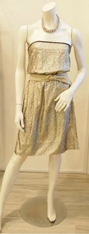 Dress Up Dress Down Gold Bustier Dress