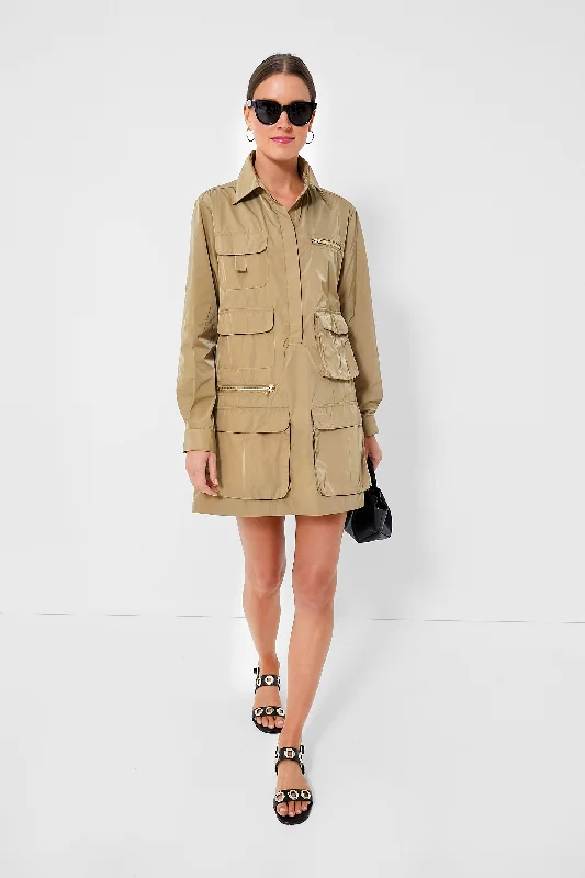 Khaki Backpack Dress