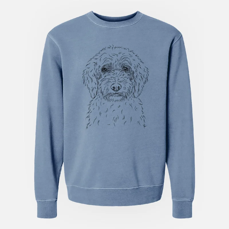 Bare Teddy the Labradoodle - Unisex Pigment Dyed Crew Sweatshirt