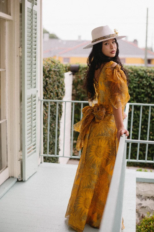 Sunny drop-waist maxi