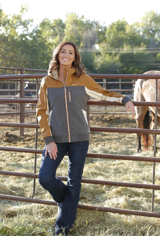 Cinch Women's Gold and Charcoal Bonded Hoodie