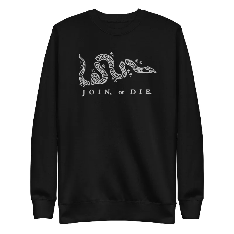 Join or Die Embroidered Crewneck Sweatshirt