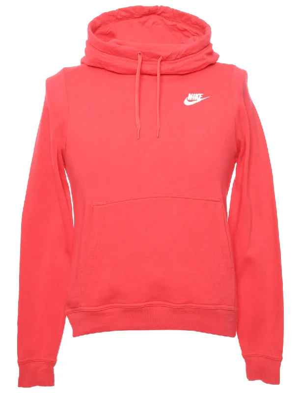 Pink Nike Hooded Sweatshirt - XS