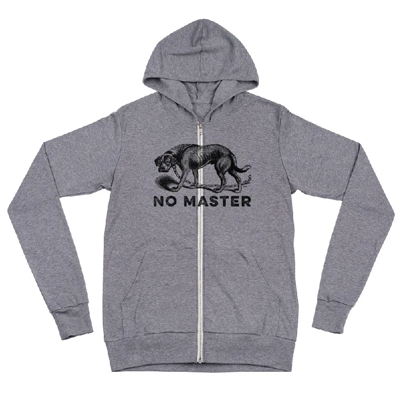 No Master Tri-Blend Summer Weight Zip Hoodie