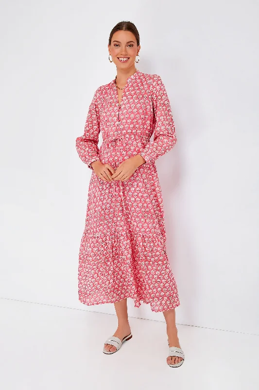 Crescent Flower Bon Pink Frances 3 Dress