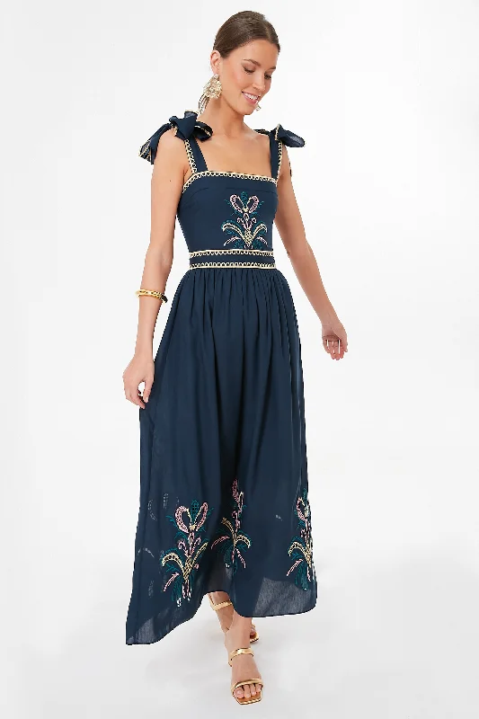 Navy Blue Ornella Dress