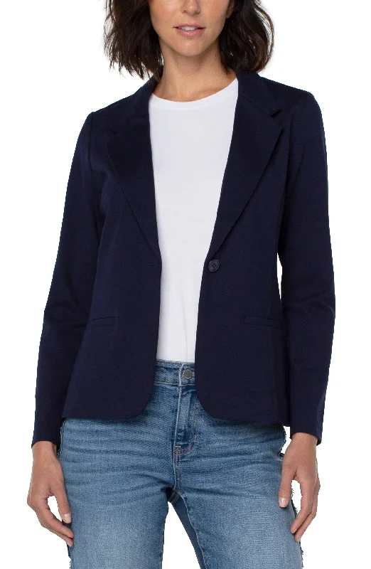 Fitted Blazer in Cadet Blue