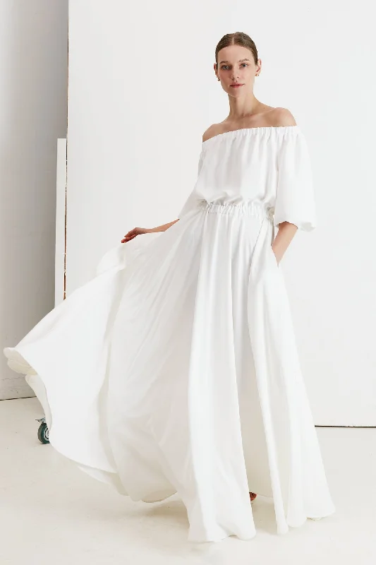 GALA off shoulder maxi wedding dress