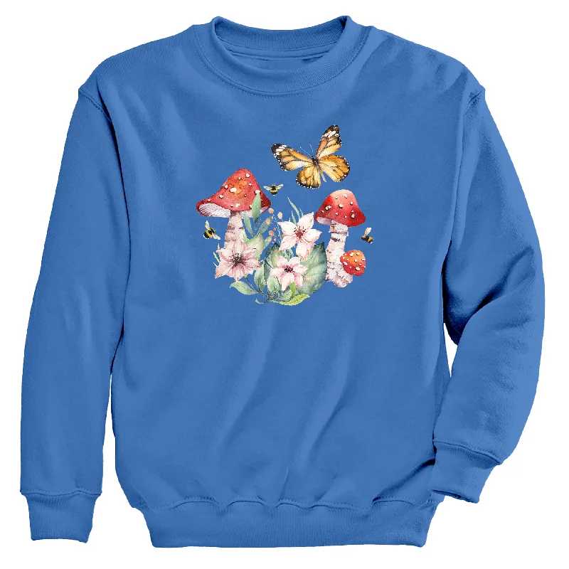 Mushroom Visitors Women's Crew Neck Sweatshirt