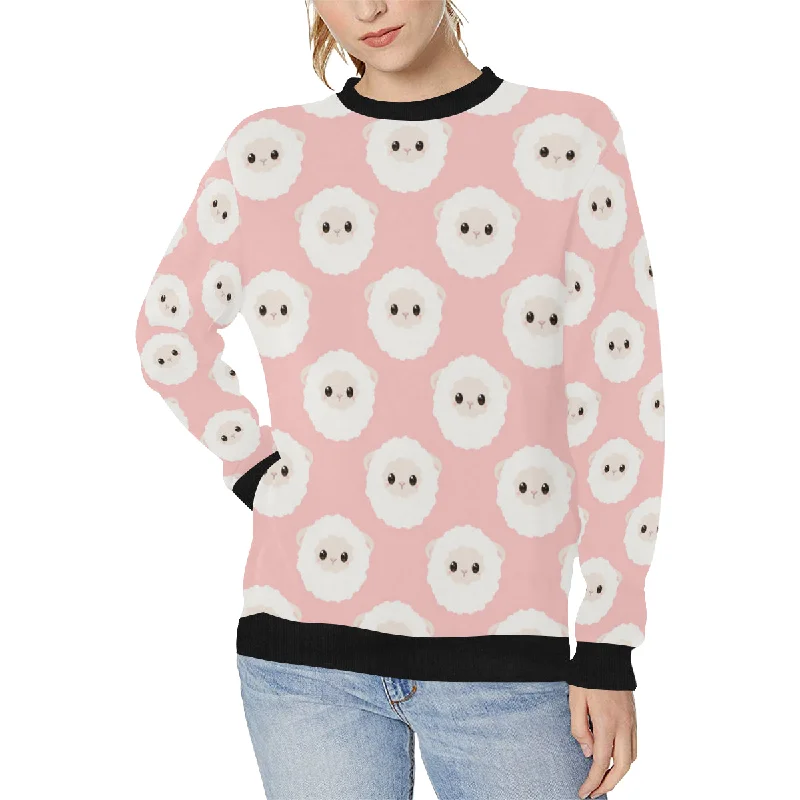 Cute sheep pattern Women's Crew Neck Sweatshirt