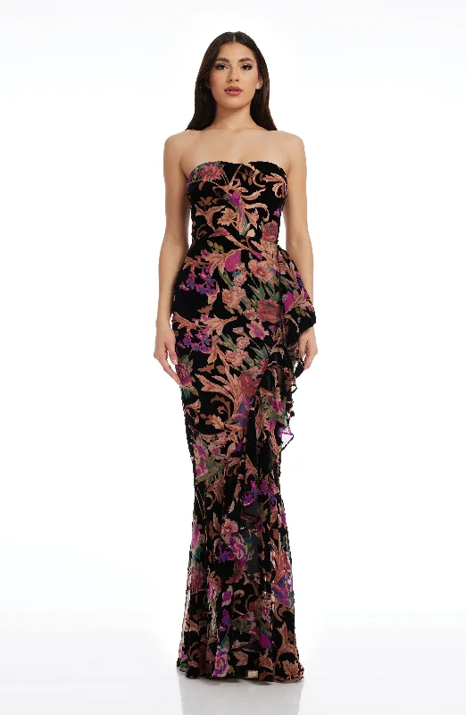 Paris Velvet Burnout Gown