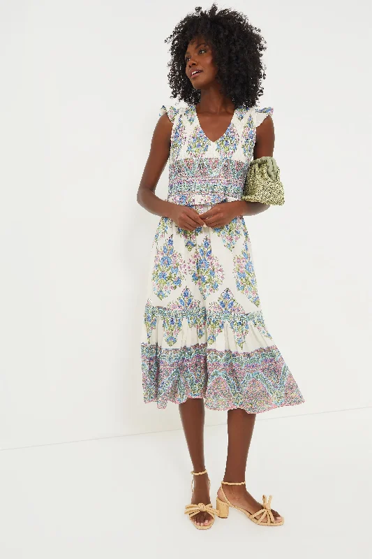 Floral Bouquet Carly Midi Dress