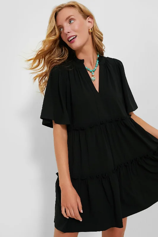 Black Crepe Crawford Dress