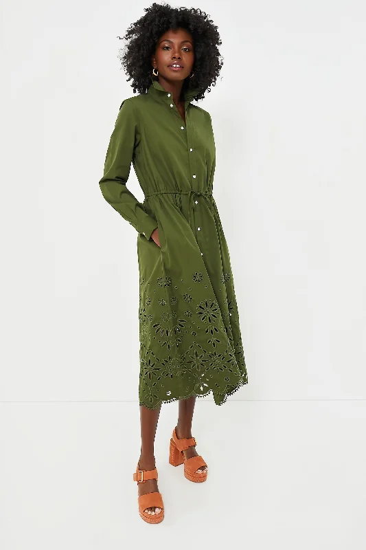 New Olive Jessica Long Sleeve Day Dress