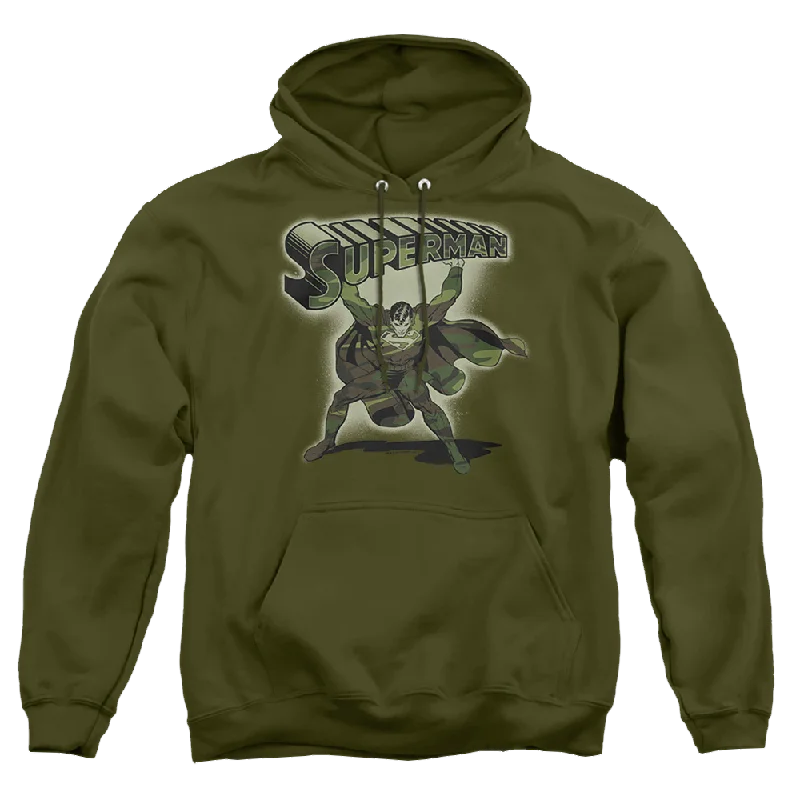 Superman Camo Logo - Pullover Hoodie