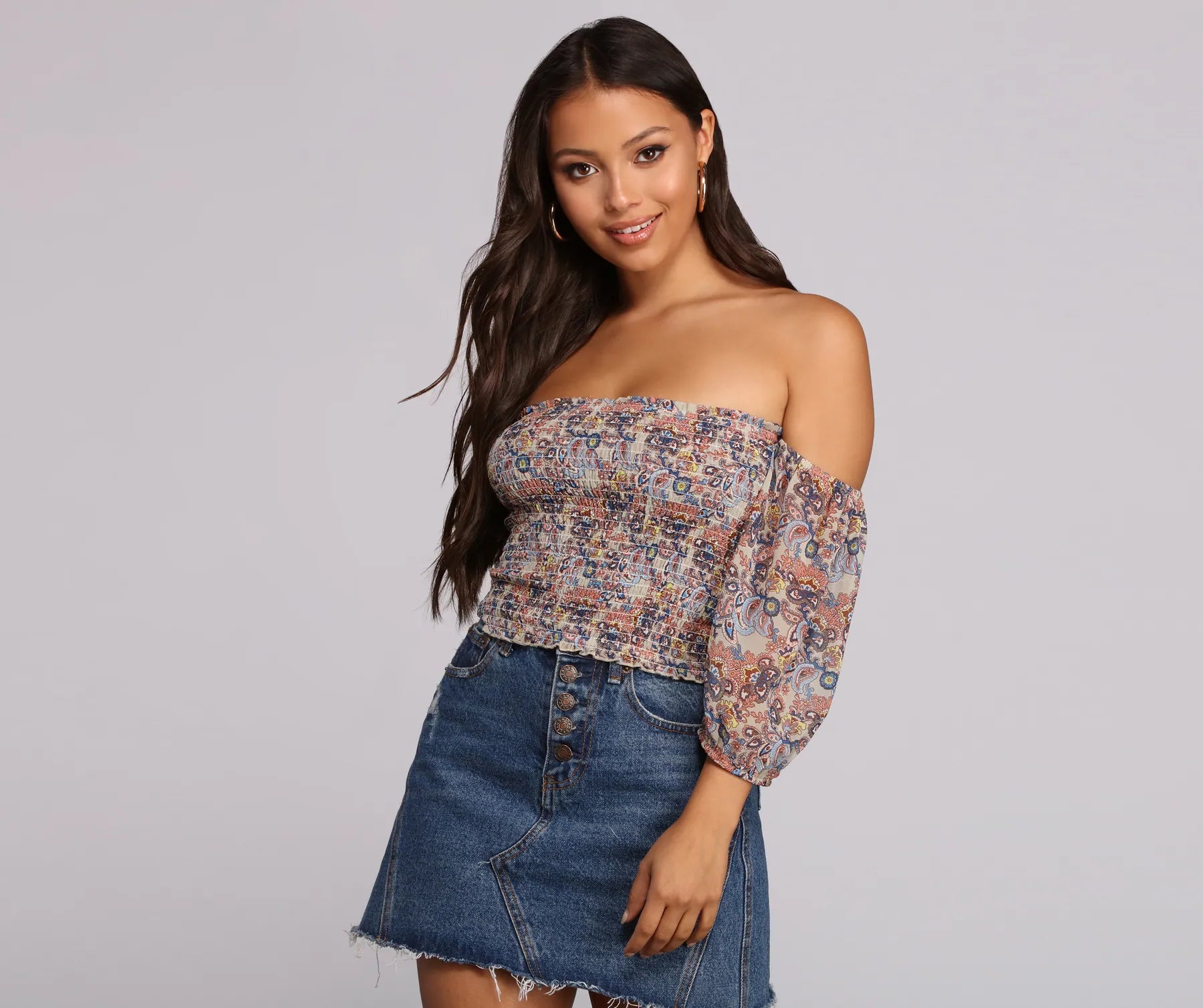 Pretty In Paisley Crop Top