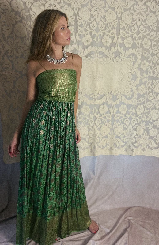 Vtg. Green metallic Indian Maxi