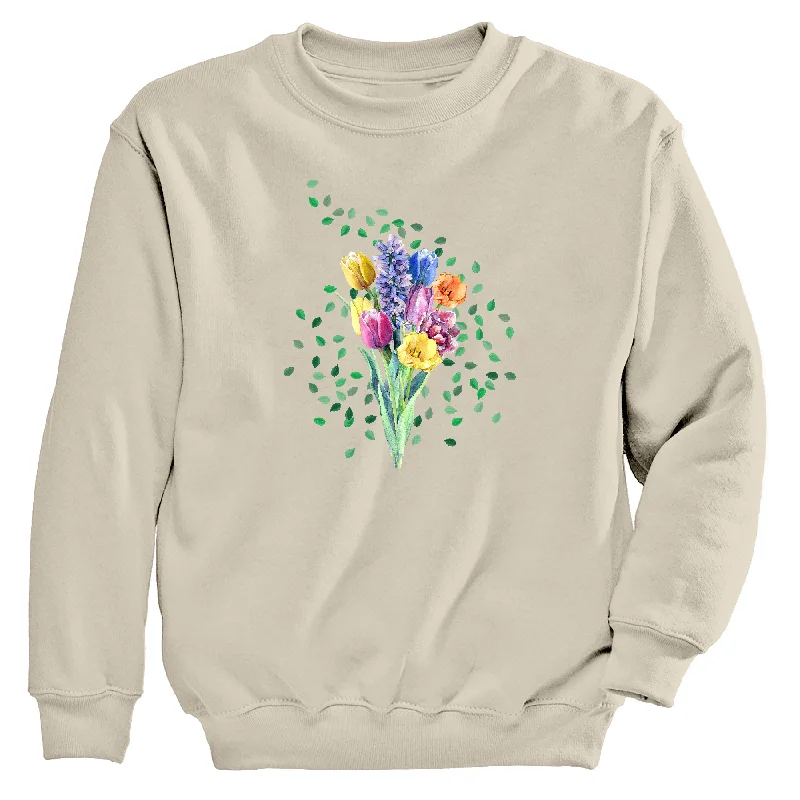 Spring Swirl Women's Crew Neck Sweatshirt