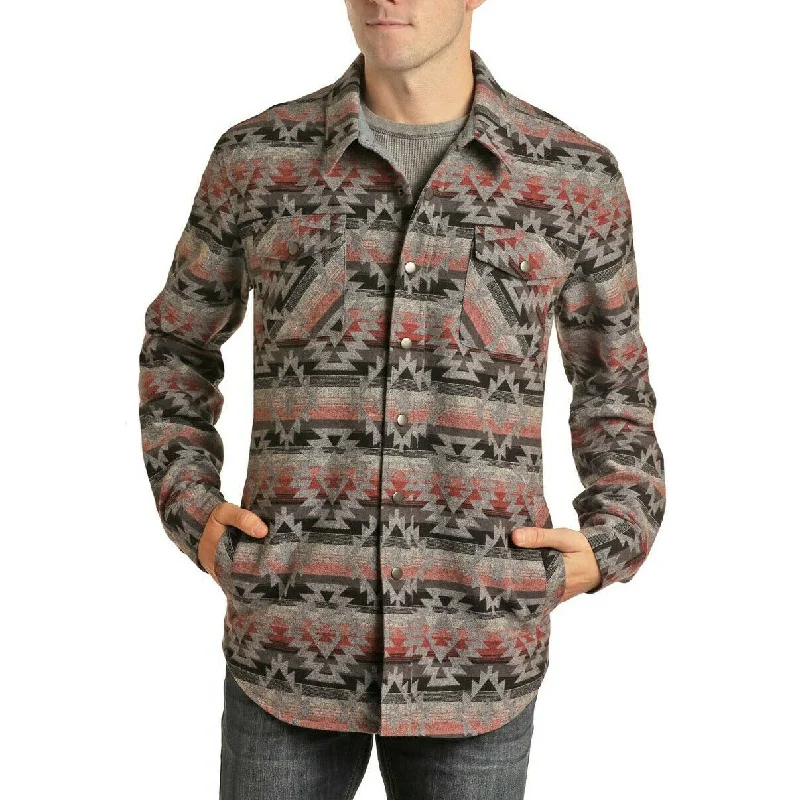 Powder River Outfitters Men's Coral Jacquard Aztec Jacket 92-6731-95