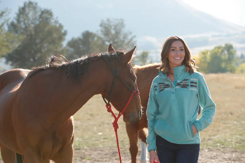 Cinch Women's Turquoise Fleece Pullover