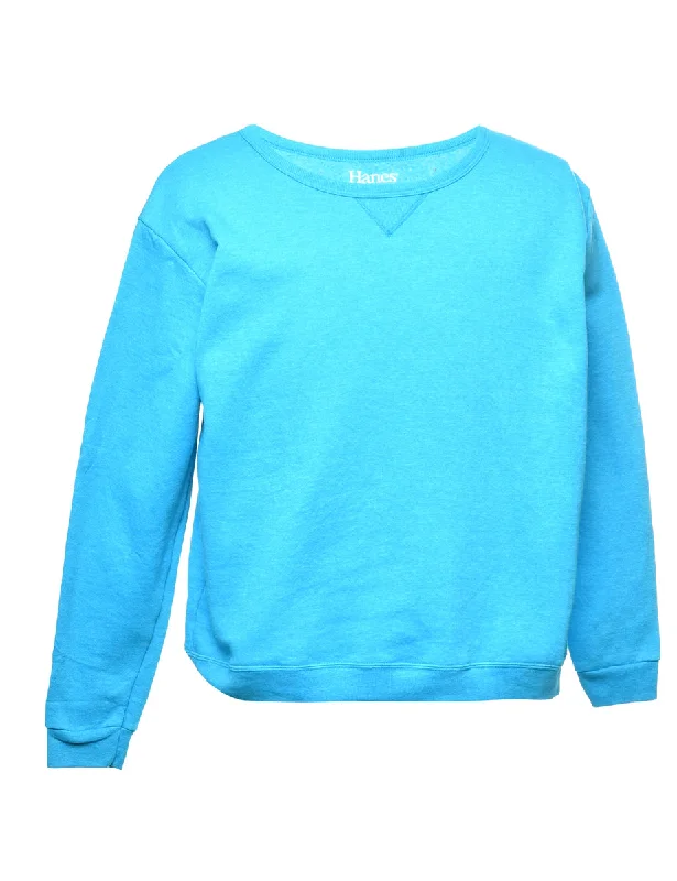 Light Blue Plain Sweatshirt - S