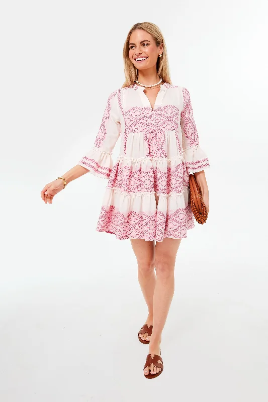 Fuschia Penelope Ruffle Dress