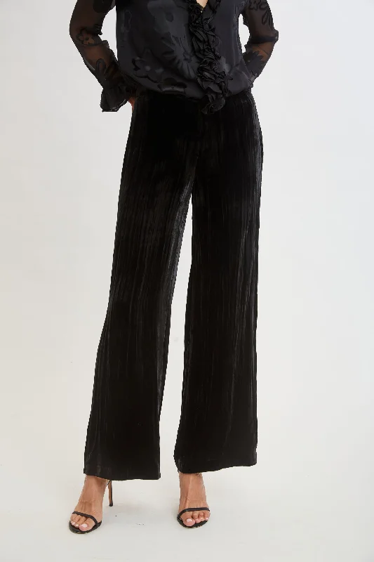 Plisse Velvet Fluid Pant