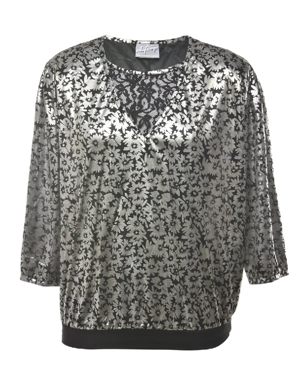 Floral Evening Top - L