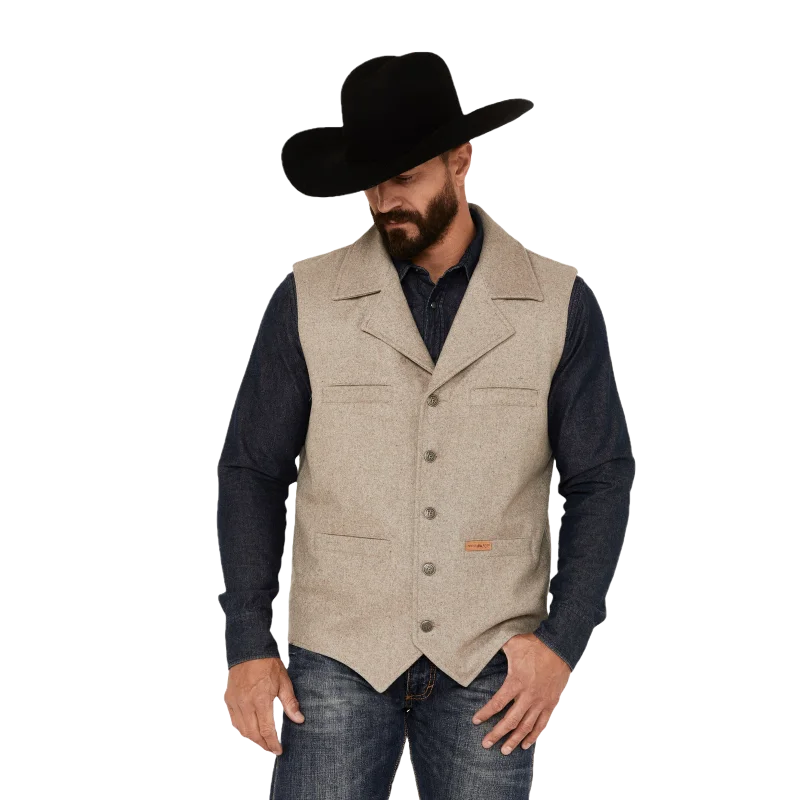 Powder River Outfitters Men's Solid Montana Beige Vest 98-1176-29