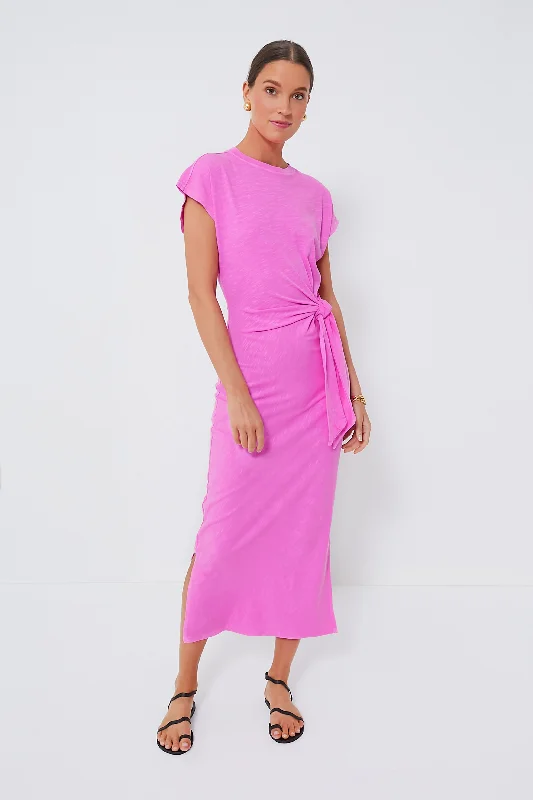 Fuchsia Vanina Cinched Waist Dress