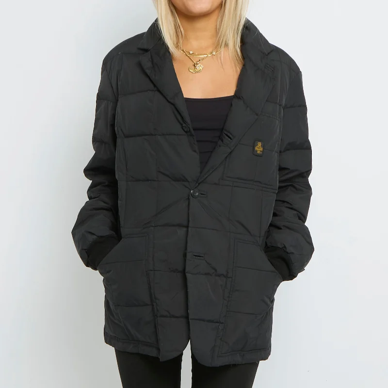 Quilted Collar Long Lightweight Coat- UK 12