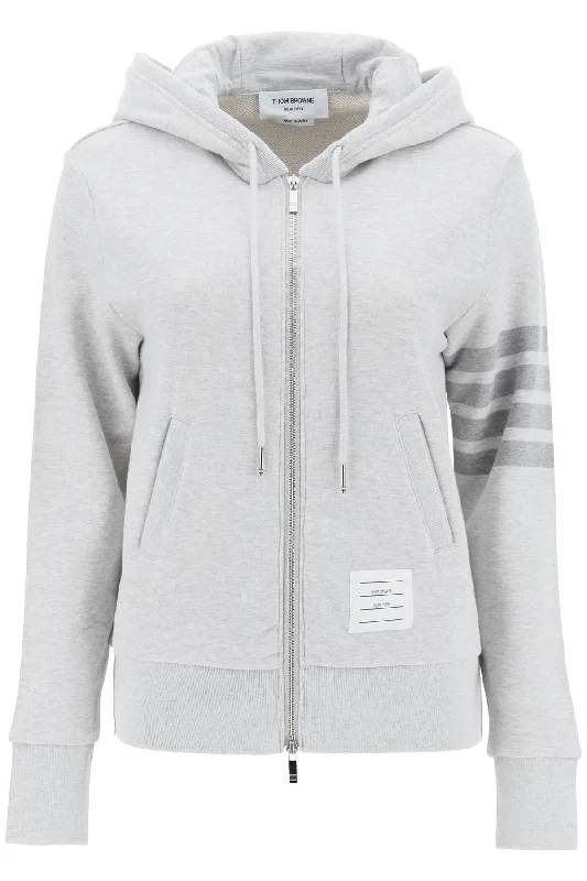 4-bar Hoodie With Zipper And  - Grey