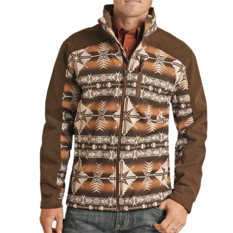 Powder River Outfitters® Men's Aztec Dark Brown Jacket PRMO92RZY6-22