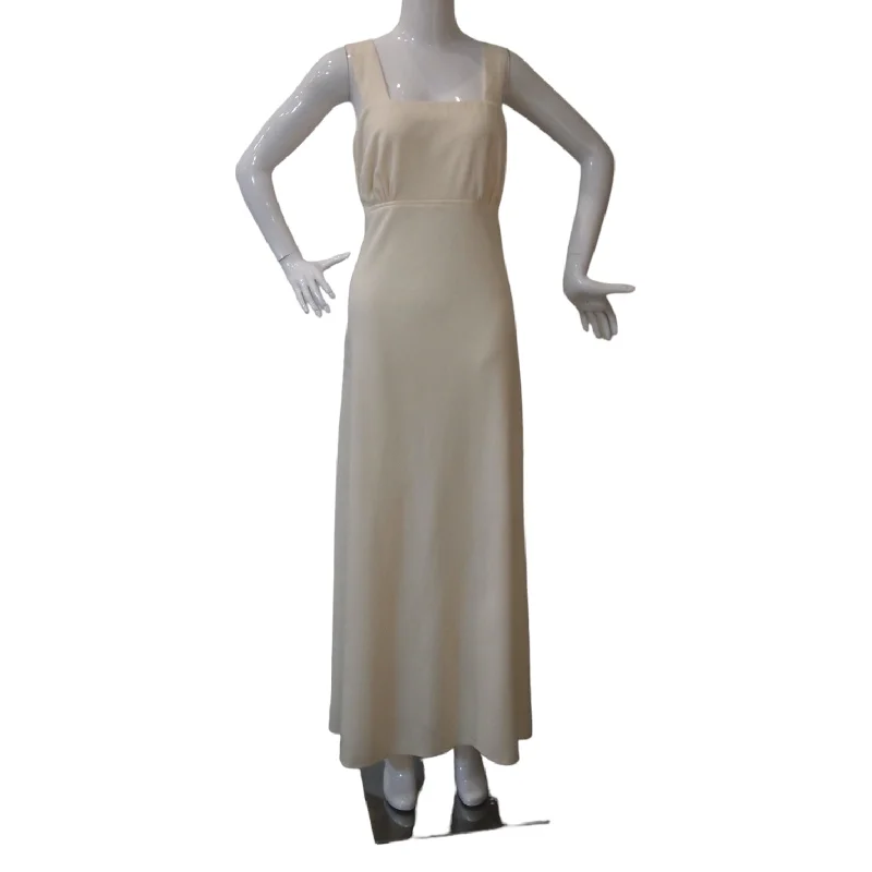 Keeping It Simple Minimalist Comfort Ivory Off-White Maxi Dress