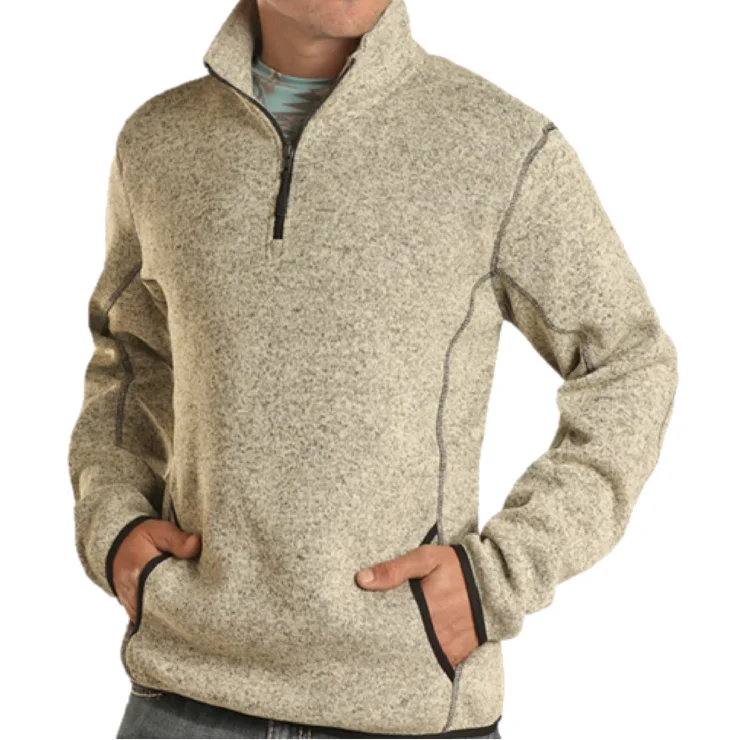 Powder River Outfitters Men's Knit Melange Natural Pullover DM91C01485-12