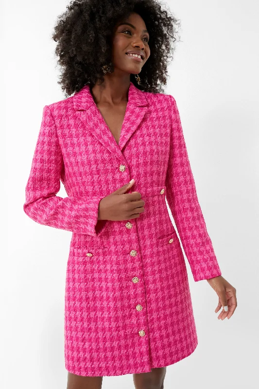 Magenta Tweed Stacie Dress