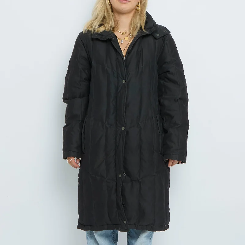 Quilted Hooded Popper  Maxi Puffer- UK 12