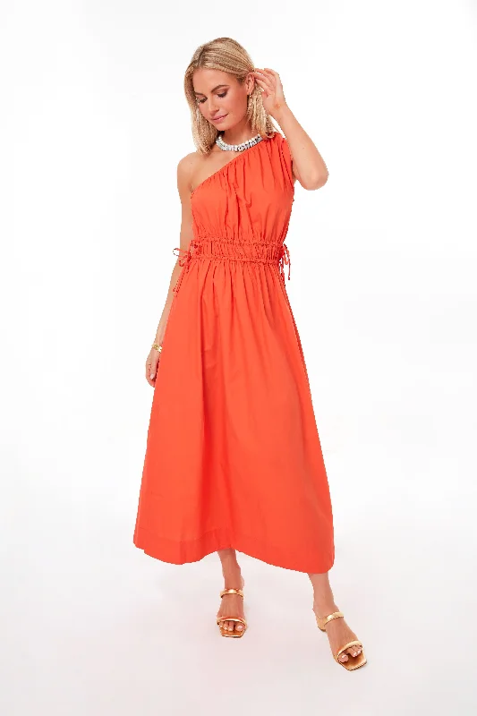 Morange La Ora Midi Dress