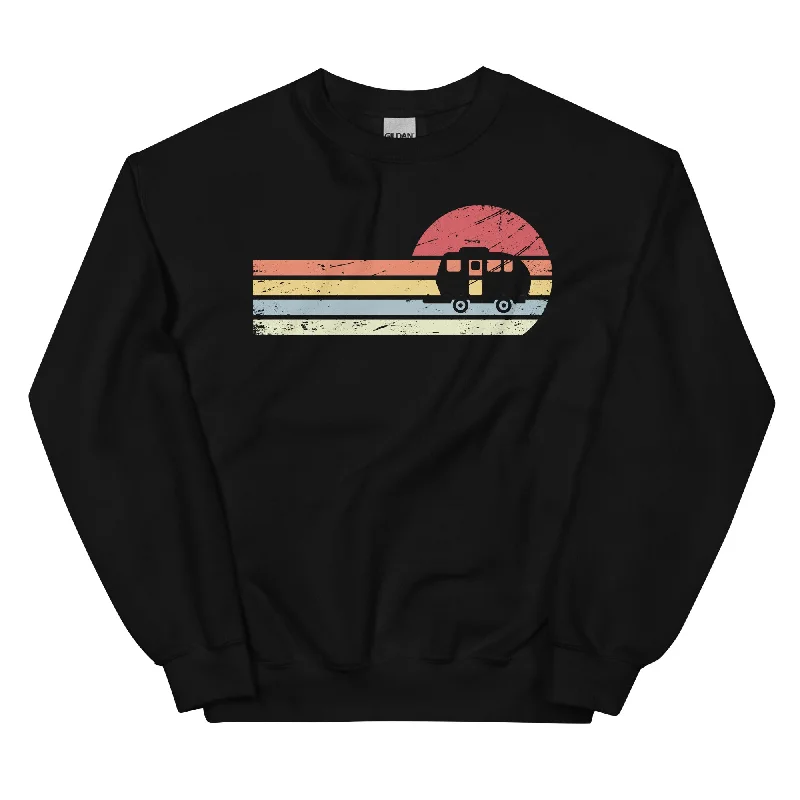 Sonne und Retro Linies - Camping Caravan - Sweatshirt (Unisex)