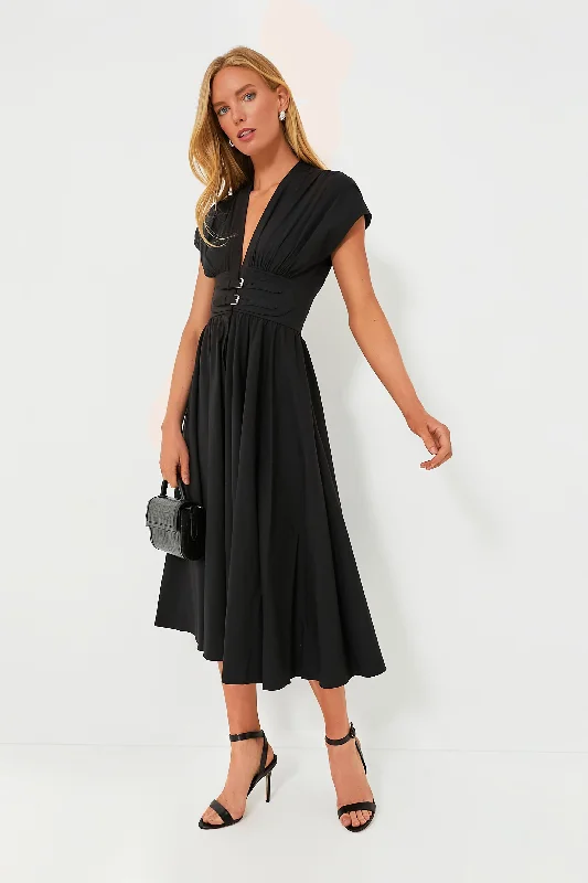 Black Bardello Midi Dress