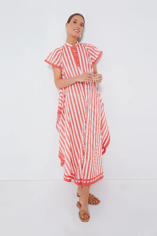 Coral Stripes Anouk Dress